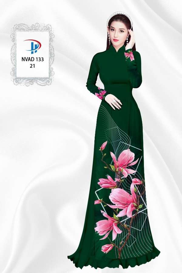 Vải Áo Dài Hoa In 3D AD NVAD133 70